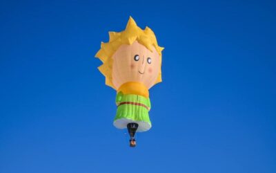 The Little Prince’s hot-air balloon took flight over the Swiss Alps!